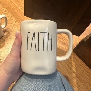 Rae Dunn White Faith Mug Tall Ceramic